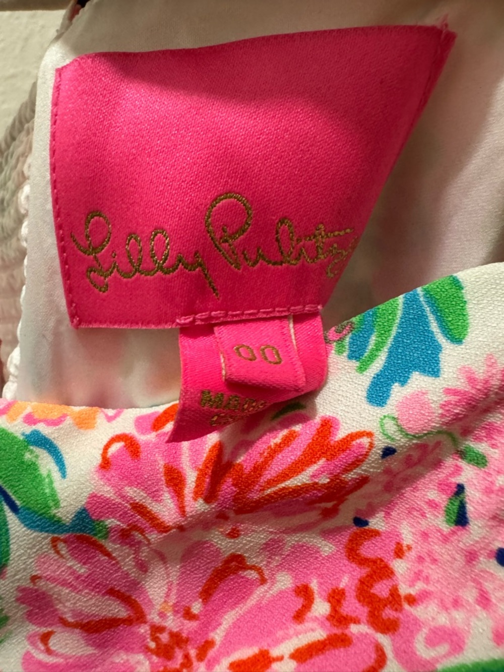 Lilly Pulitzer Pink & Green Floral Ruffle Dress - Picture 3 of 3